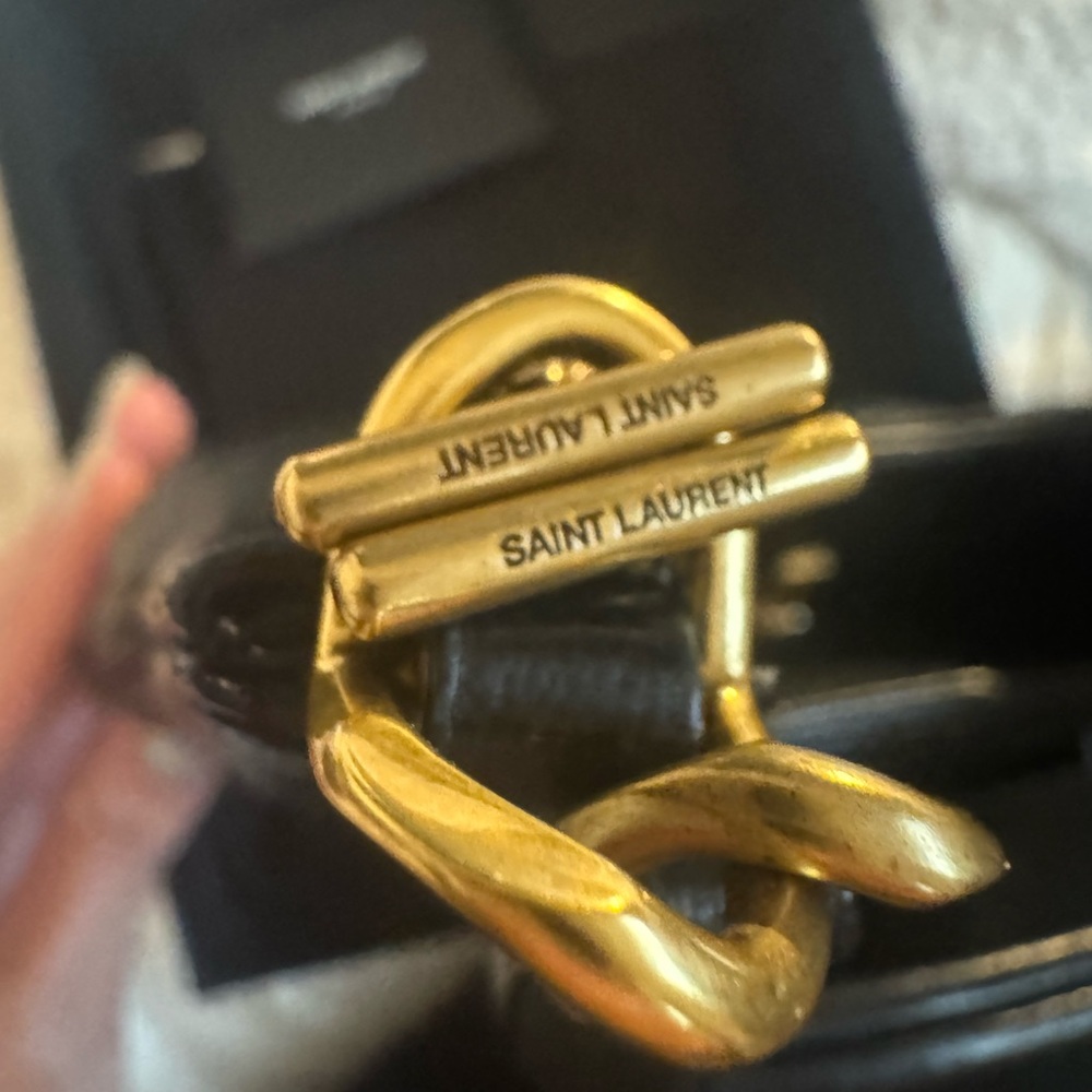 Yves Saint Laurent Black and Gold Quilted Shoulder Bag - Picture 10 of 12